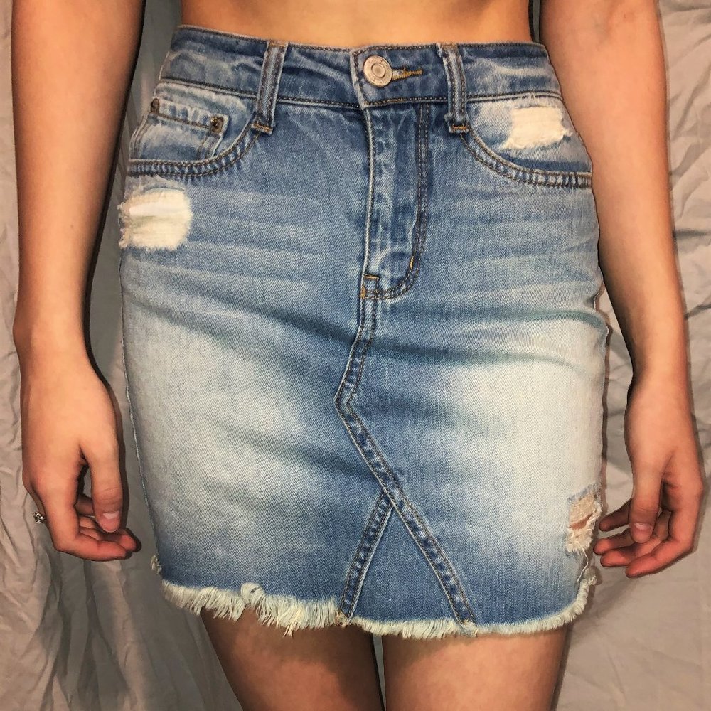 Women's Mini Jean Skirt